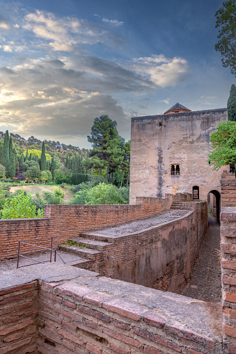 A view from Alhambra toward the old neghbourhood Albaicin in Granada.