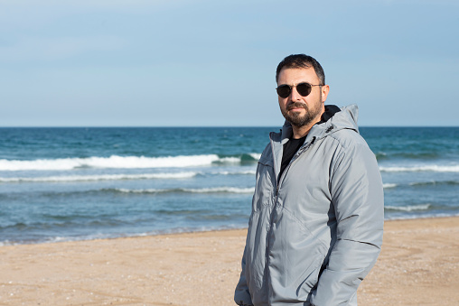 Young man on the beach