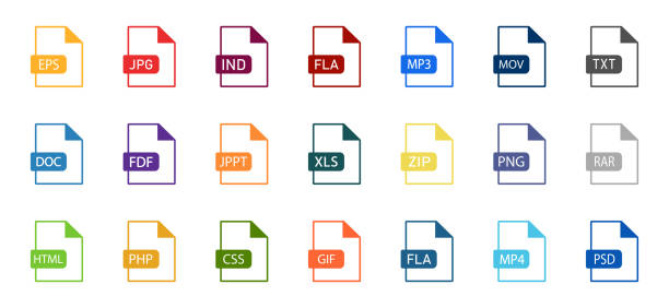 drukować - symbol file computer icon document stock illustrations