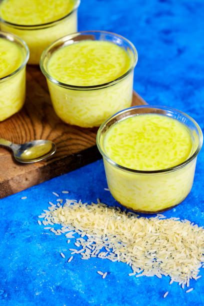 istock Homemade Rice Pudding with Caramel and rice bowl 1459683783