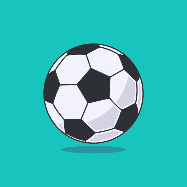 ilustrações de stock, clip art, desenhos animados e ícones de soccer ball icon. vector illustration football ball cartoon style. - bola de futebol