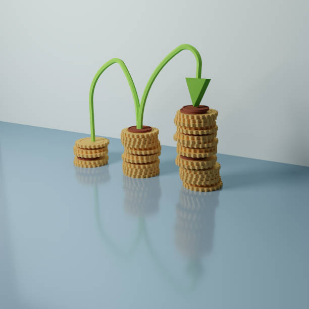 istock Growing stacks of coins 1459696657