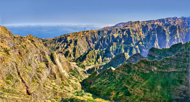 volcanic rock formation on island of cabo verde volcanic rock formation on island of cabo verde. west africa stock pictures, royalty-free photos & images