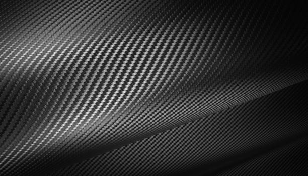 corrugated carbon fibre background. - carbon fibre imagens e fotografias de stock