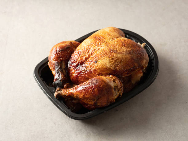 istock Oven-baked chicken on a plate 1459712222