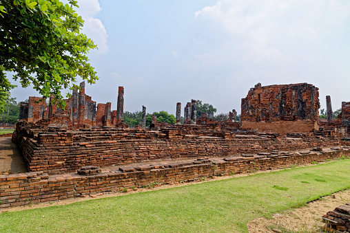 Ayutthaya archaeological Park, Wat Phra Si Sanphet - 21st of January 2020 - Asia, Thailand, Phra Nakhon Si Ayutthaya, old capital of Siam.