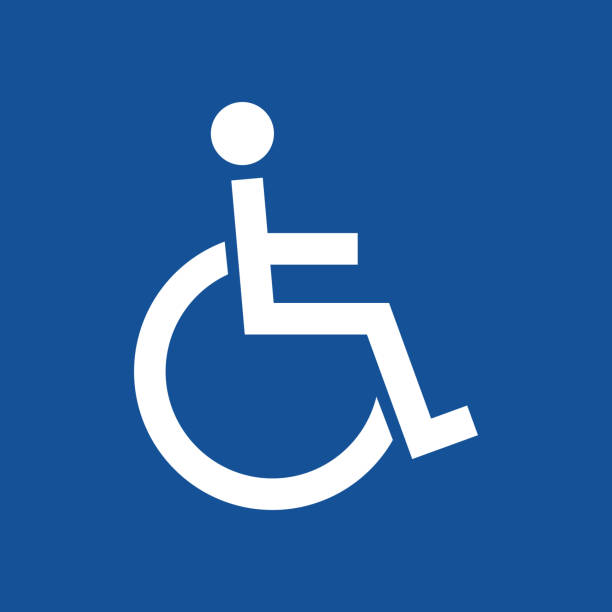 Disabled sign and symbol vector illustration. Handicap parking sign. Disabled sign and symbol vector illustration. Handicap parking sign. handicap logo stock illustrations