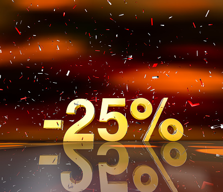 25% discount text