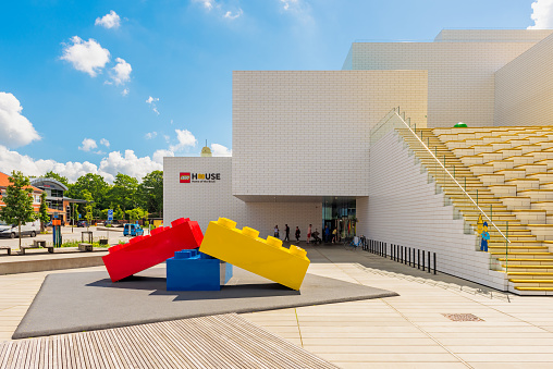 Billund, Denmark - June 28, 2022: Lego House, also known as \