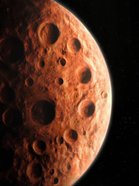 istock Large impact craters on the surface of Mars, as seen from space. 1459754246
