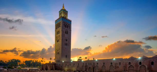istock Koutoubia mosque in Marrakech at sunrise 1459758591