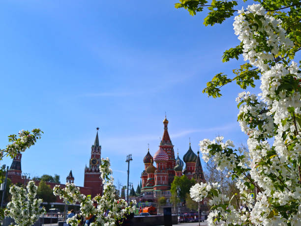 istock Spring landscape with Kremlin on sunny day in Moscow, Russia. 1459759351