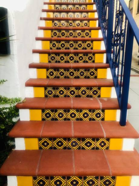 istock Spanish Style Tiles Adorn Staircase 1459760686