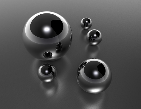 3d silver sphere abstract background