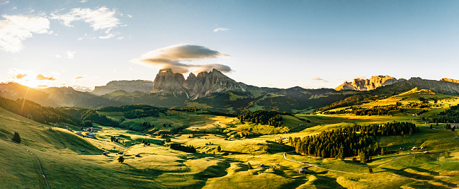 Mountain panorama of the High Tauern mountain range (Austria)