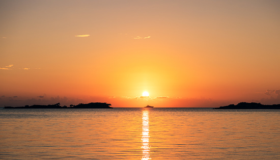 Sunset in the caribbean