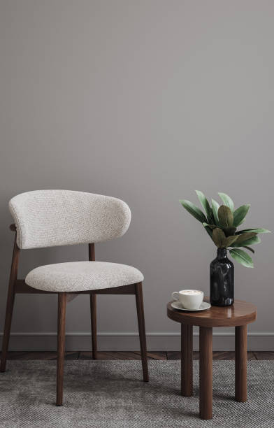 istock Simple modern interior background with minimal furniture, wall mockup 1459791981