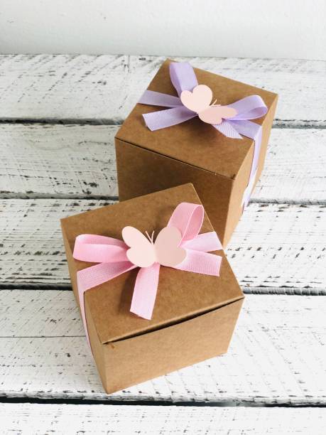 istock Gift box with paper butterfly 1459803264