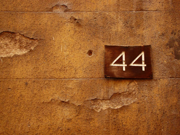istock Number 44 on the old wall 1459807024