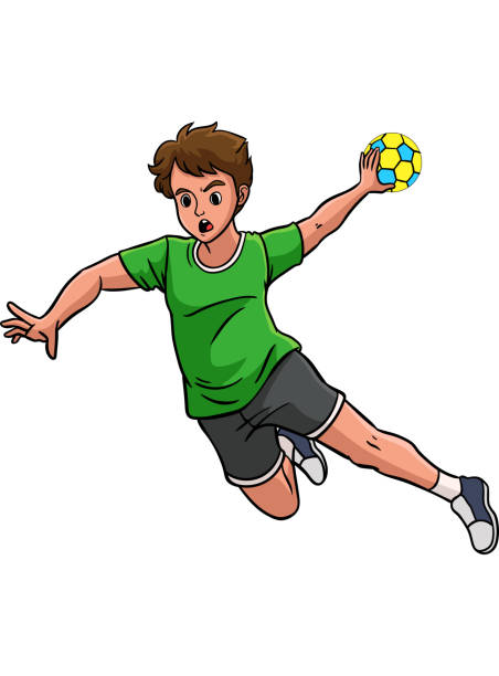  Ilustración de Balonmano Deportes Dibujos Animados Coloreado Clipart y más Vectores Libres de Derechos de Actividad