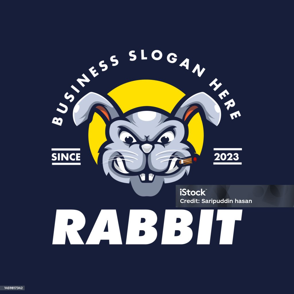 Do Not Rabbit Logo Rabbit Stock Illustration - Download Image Now - Anger, Rabbit - Animal ...