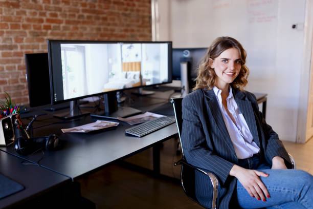 istock Candid portrait of creative designer at work. 1459822997