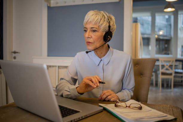 istock Woman working from home 1459827515