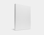 Empty Book Template on White Background