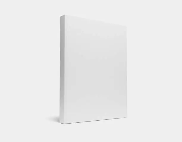 Photo of Empty Book Template on White Background