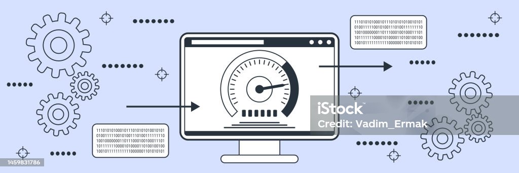 Speed Net Control Internet Speed Vector Concept Stock Illustration - Download Image Now ...