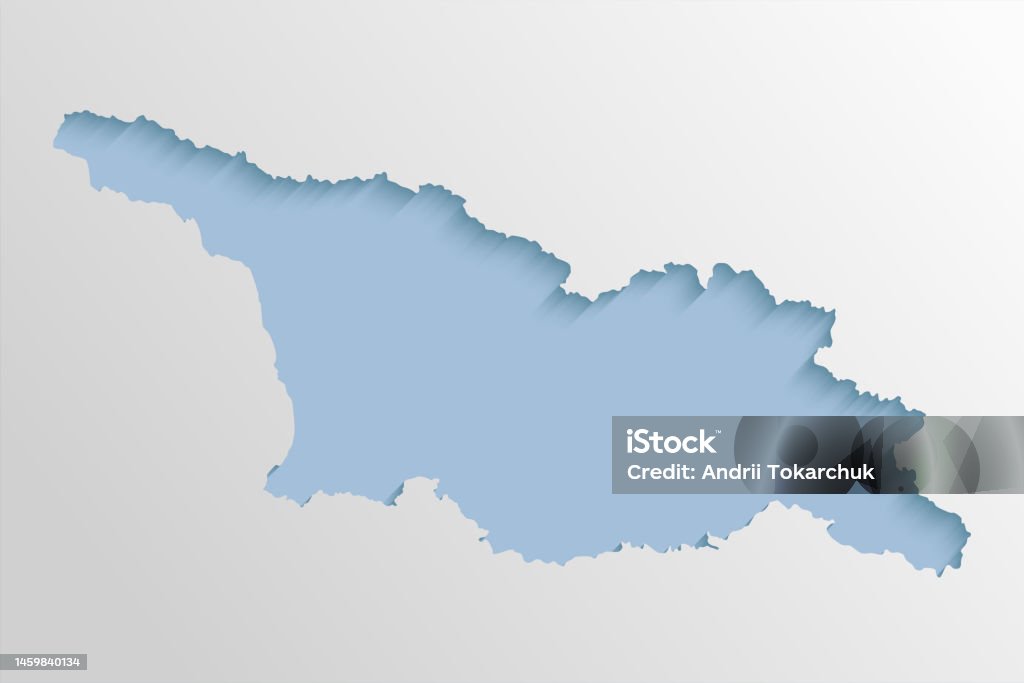 Georgia Abstract Vector Map Georgia Abstract Inner Shadow Stock Illustration - Download ...