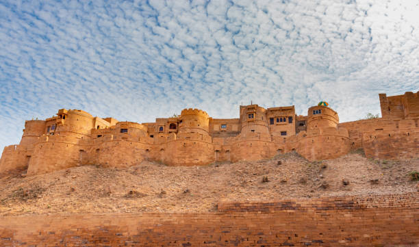 istock ancient heritage jaisalmer fort with bright sky at morning 1459844426