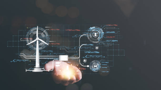 istock protecting the environment and managing resources with quality,green energy innovation and environmentally friendly technology,natural generator,power generation industry,Human hand icon 1459852909