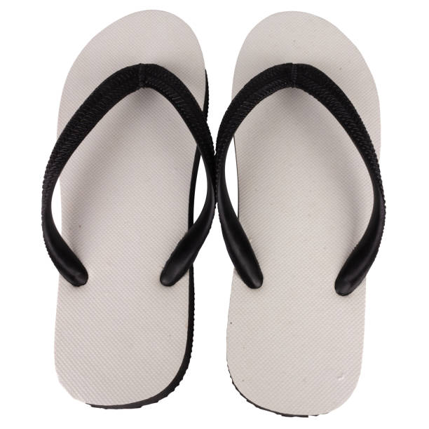 istock sandals  flip flops color black isolated on white background 1459854898