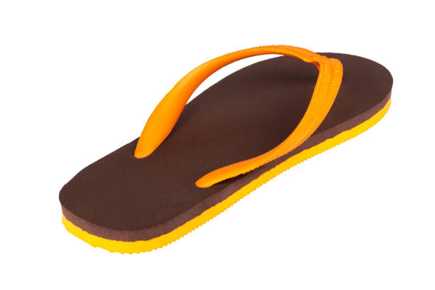 istock sandals  flip flops color brown orange isolated on white background 1459857339
