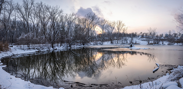 Malden Park is a public park in Windsor, Ontario, Canada.   This is a winter scene from the park.