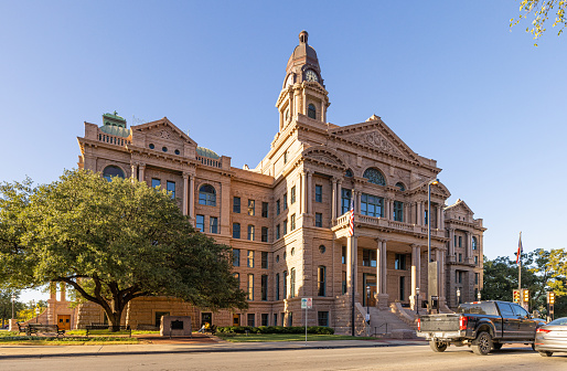 Fort Worth, Texas, USA - October 19, 2022: The Terrant County Courthouse