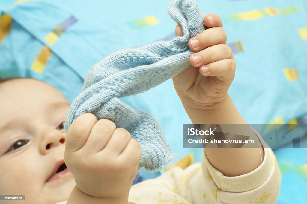 어린이 및 양말 - 로열티 프리 6-11 개월 스톡 사진
