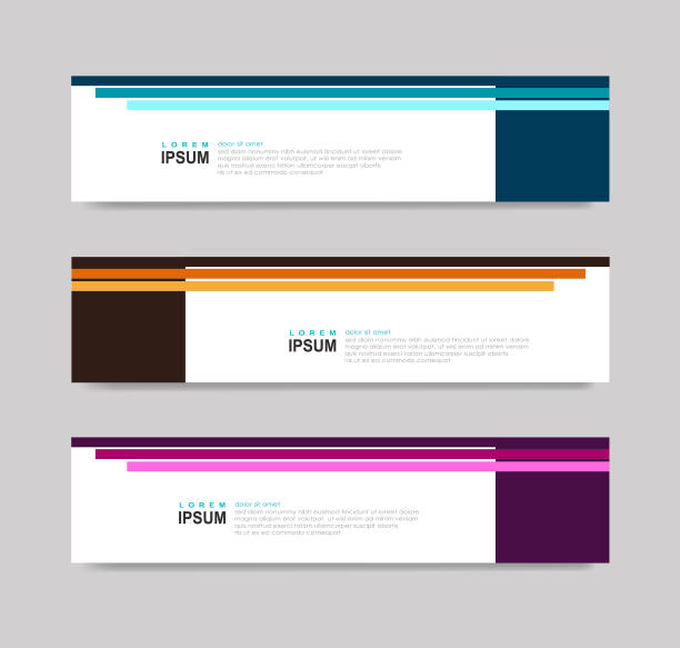 Vector Abstract Banner Vector Abstract Banner Design Web Template And Background header footer template stock illustrations