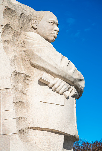 Washington, D.C., USA - January 20, 2023: Martin Luther King Jr. Memorial in Washington, D.C., USA on a sunny day.
