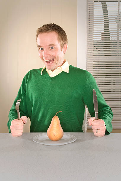 Happy Vegetarian stock photo