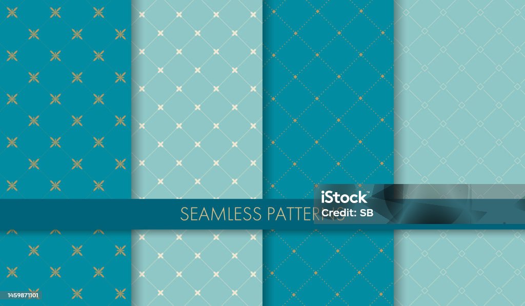 Sim Less Pattern Vector Set Of Seamless Patterns Vector Illustration Stock Illustration ...