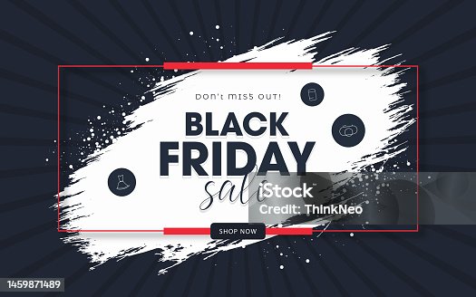 istock Black Friday Sale Stroke Background. 1459871489