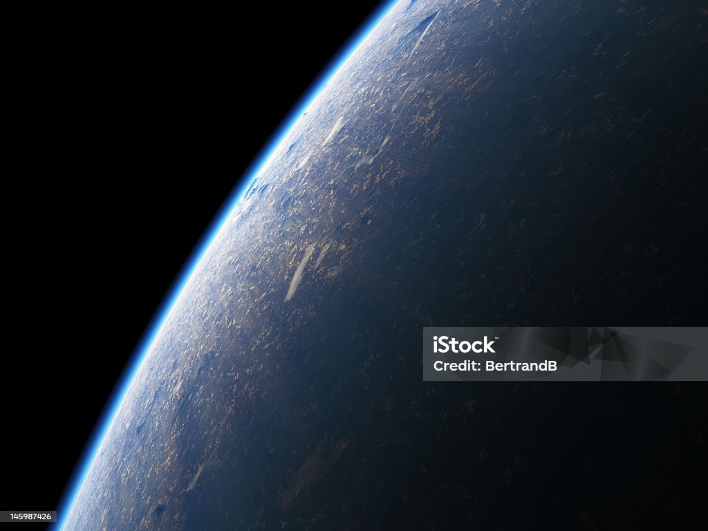 地球からスペース - オゾン層のロイヤリティフリーストックフォト