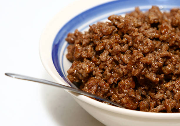 Cooked meat in a bowl