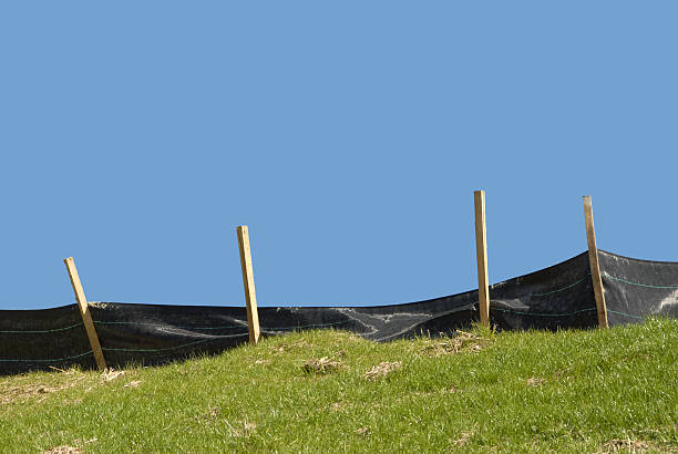 Erosion Control Erosion Control on a Construction Site silt stock pictures, royalty-free photos & images