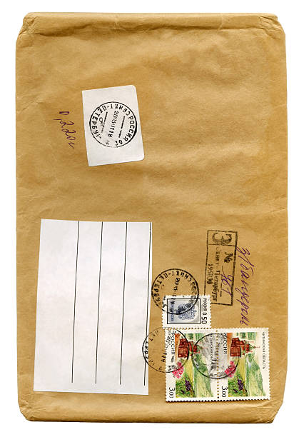 istock Vntage envelope for a letter isolated on white 145988138