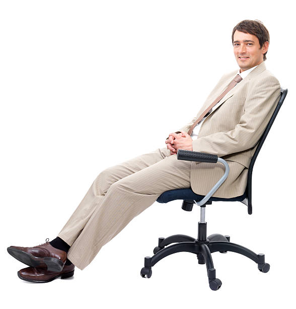 istock Businessman sitting on chair 145988254