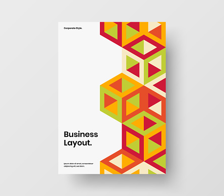 Abstract Front Page A4 Vector Design Layout Original Mosaic Shapes ...