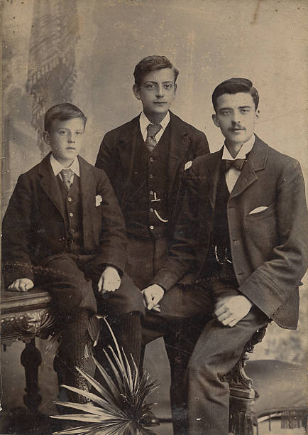 istock Victorian Gentleman Three Brothers portrait 145988479